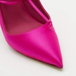 Le Silla Pink Satin Ivy 130mm Ankle Wrap Pumps Size 40