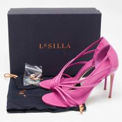 Le Silla Purple Patent Leather Scarlet Sandals Size 40