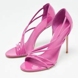 Le Silla Purple Patent Leather Scarlet Sandals Size 40