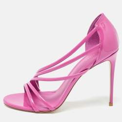 Le Silla Purple Patent Leather Scarlet Sandals Size 40