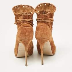 Le Silla Brown Suede Ankle Length Boots Size 37.5