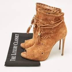 Le Silla Brown Suede Ankle Length Boots Size 37.5