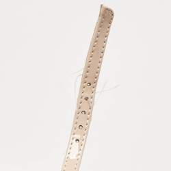 Pre Owned Le Silla Beige Patent Leather Lola Platform Sandals Size 36