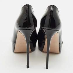 Pre Owned Le Silla Black Patent Leather Uma Platform Pumps Size 35.5