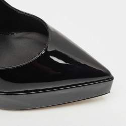 Pre Owned Le Silla Black Patent Leather Uma Platform Pumps Size 35.5