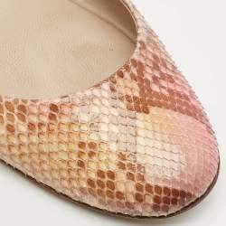 Pre Owned Le Silla Multicolor Snakeskin Leather Ballet Flats Size 39