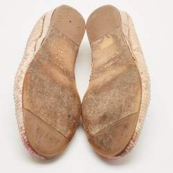 Pre Owned Le Silla Multicolor Snakeskin Leather Ballet Flats Size 39
