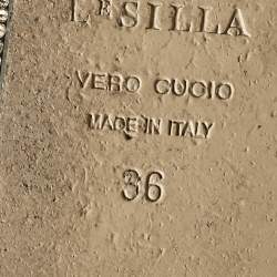 Pre Owned Le Silla Black Suede Fire Crystals Embellished Ballet Flats Size 36