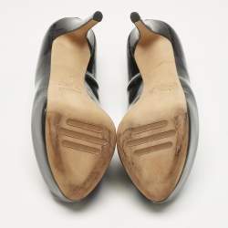 Pre Owned Le Silla Black Patent Leather Gabry Platform Pumps Size 36