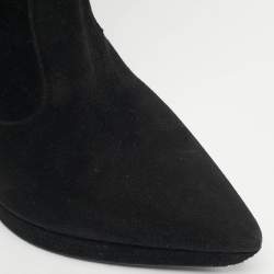 Pre Owned Le Silla Black Suede Over The Knee Boots Size 38