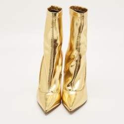 مملوكة مسبقًا Le Silla Eva Size 38 Gold Leather Ankle Length Boots