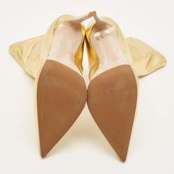 مملوكة مسبقًا Le Silla Eva Size 38 Gold Leather Ankle Length Boots