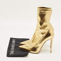 مملوكة مسبقًا Le Silla Eva Size 38 Gold Leather Ankle Length Boots