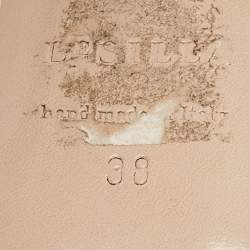 مملوكة مسبقًا حذاء كعب عالي لي سيلا سويد بيج بمقدمة مدببة مقاس 41