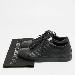 Pre Owned حذاء رياضي لي سيلا دانتيل وشبكة أسود مرصع بأحجار الراين مقاس 37.5