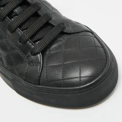 Pre Owned حذاء رياضي لي سيلا دانتيل وشبكة أسود مرصع بأحجار الراين مقاس 37.5