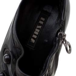 Pre Owned Le Silla Black Leather Booties Size 39