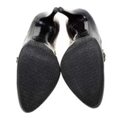 Pre Owned Le Silla Black Leather Booties Size 39