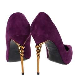 Pre Owned Le Silla Purple Suede Pointed Toe Pumps Size 40