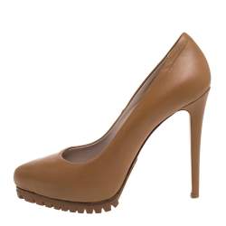 Pre Owned Le Silla Beige Leather Pumps Size 36