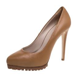 Pre Owned Le Silla Beige Leather Pumps Size 36