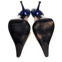 Pre Owned Le Silla Beige Leather Penny Loafer Slide Sandals Size 38.5