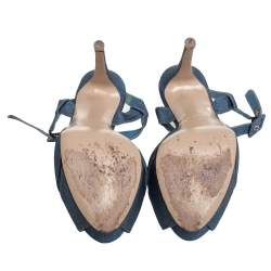Le Silla Blue Denim Platform Sandals Size 38
