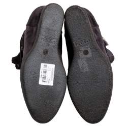 Le Silla Grey Suede Fur Detail Hidden Wedge Ankle Boots Size 37