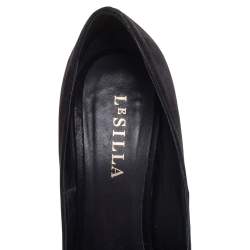 Pre Owned Le Silla Black Suede Pointed Toe Pumps Size 39