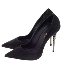 Pre Owned Le Silla Black Suede Pointed Toe Pumps Size 39