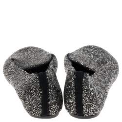 Pre Owned Le Silla Metallic Crystal Smoking Slippers Size 40