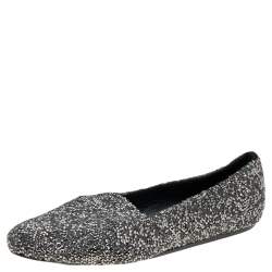 Pre Owned Le Silla Metallic Crystal Smoking Slippers Size 40