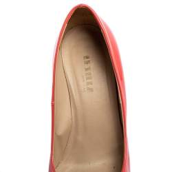 Le Silla Watermelon Pink Patent Leather Peep-Toe Platform Pumps Size 37.5