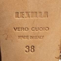 Pre Owned Le Silla Gold Crystal Embellished Satin Peep-Toe Platform Pumps Size 38