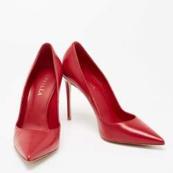 Le Silla Red Cobalt Leather Pointed Toe Pumps Size 39