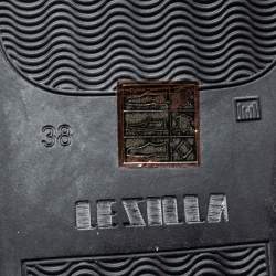 Pre Owned Le Silla Black Suede Crystal Embellished High Top Sneakers Size 38