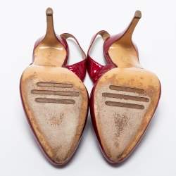 Pre Owned Le Silla Pink Patent Leather Slingback Pumps Size 39