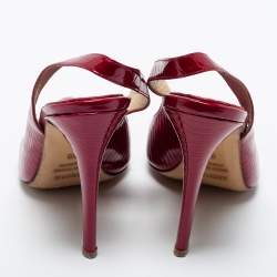 Pre Owned Le Silla Pink Patent Leather Slingback Pumps Size 39