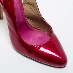 Pre Owned Le Silla Pink Patent Leather Slingback Pumps Size 39