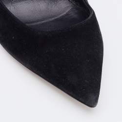 Le Silla Black Suede Crystal Embellished Pumps Size 38.5