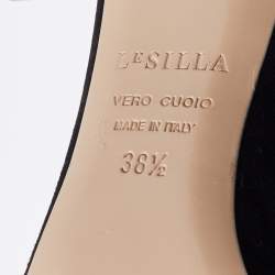Le Silla Black Suede Crystal Embellished Pumps Size 38.5