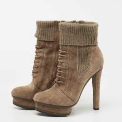 Le Silla Brown Suede Ankle Boots Size 38