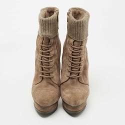 Le Silla Brown Suede Ankle Boots Size 38