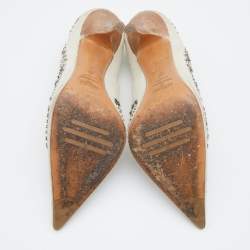 Le Silla Off White Suede Crystal Embellished Pointed Toe Pumps Size 40