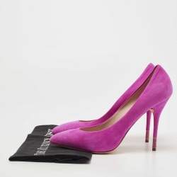 Le Silla Pink Suede Pointed Toe Pumps Size 39.5