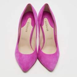 Le Silla Pink Suede Pointed Toe Pumps Size 39.5