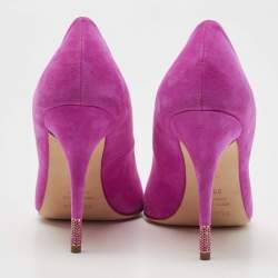 Le Silla Pink Suede Pointed Toe Pumps Size 39.5