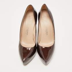 Le Silla Brown Patent Leather Pumps Size 38