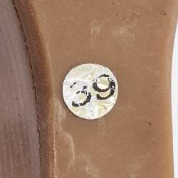 Pre Owned Le Silla Gold Textured Suede Fur Crystal Embellished Peep Toe Wedge Platform Ankle Strap Sandals Size 39