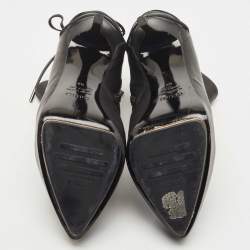 Pre Owned Le Silla Black Leather Ankle Boots Size 39